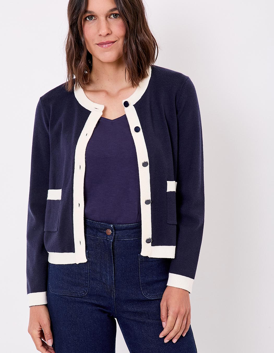Veste gilet maille compacte imprimé Princesse Nomade