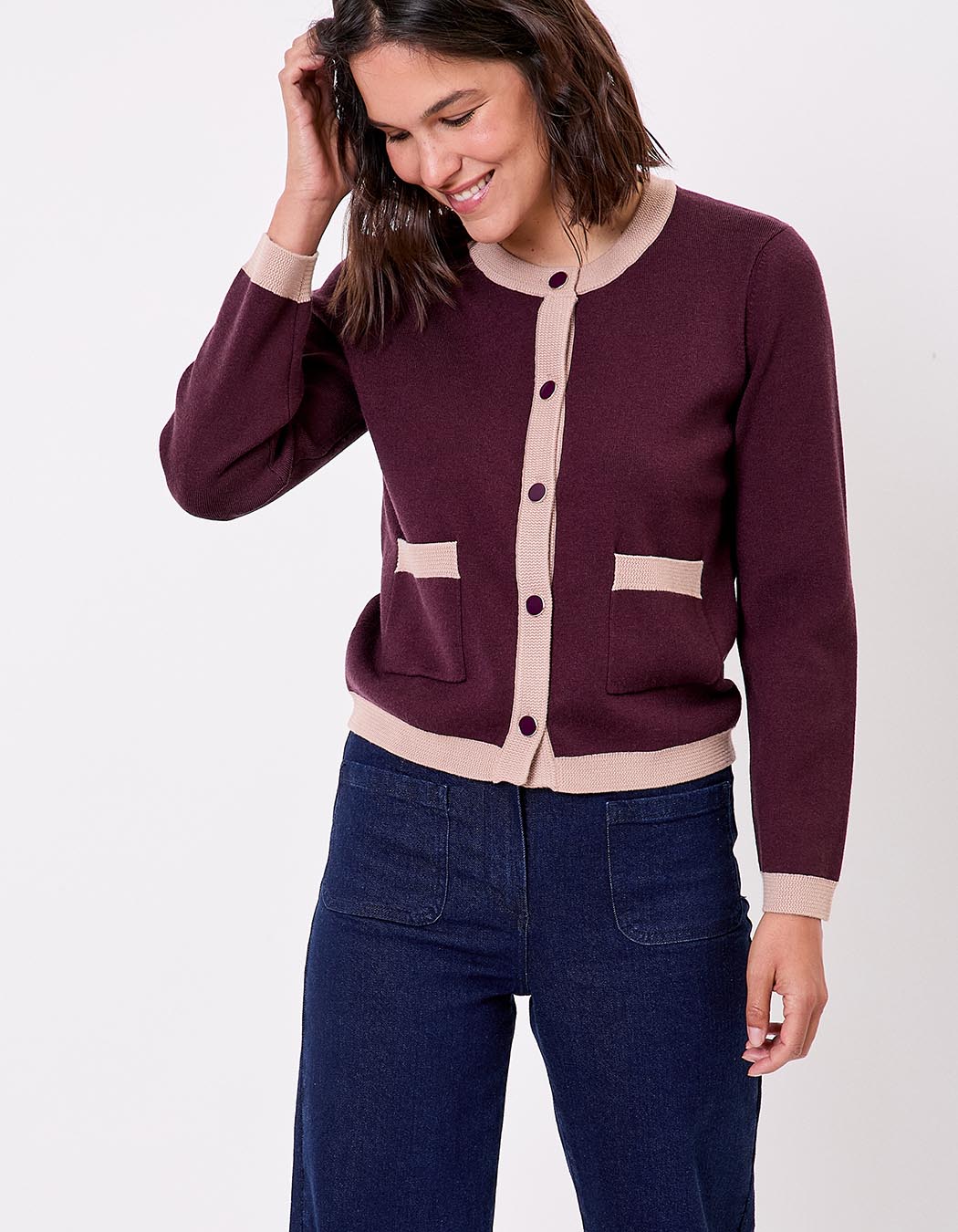 Veste gilet maille compacte imprimé Princesse Nomade