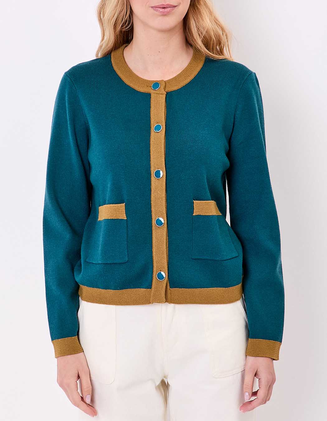 Veste gilet maille compacte imprimé Princesse Nomade