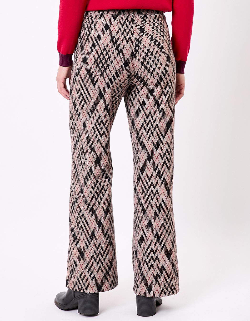 Pantalon ample maille jaquard recyclée imprimé Princesse Nomade