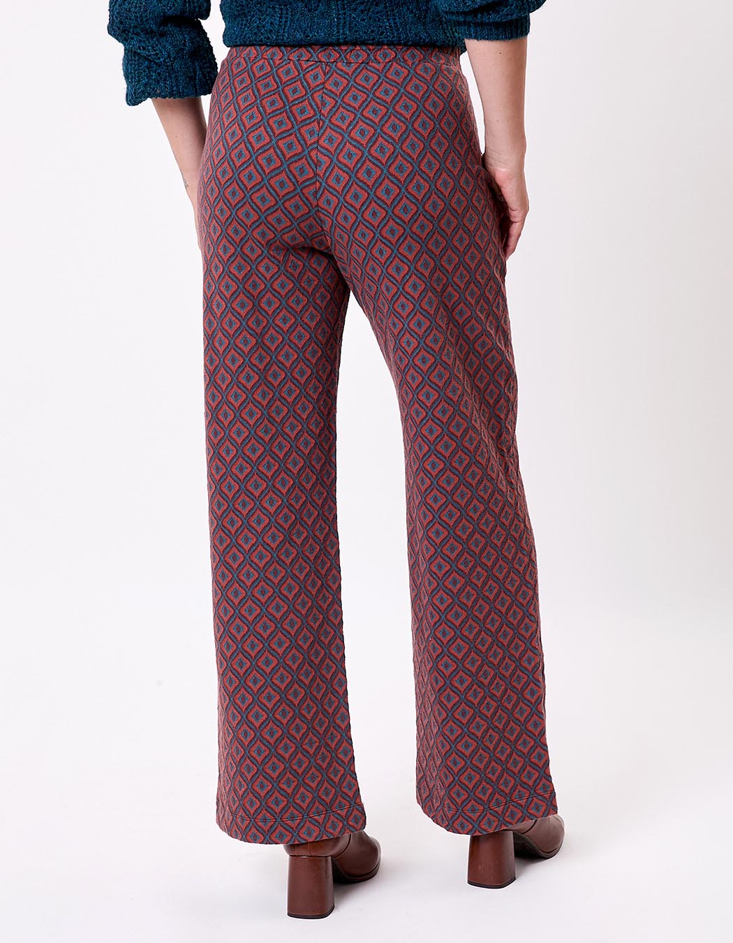 Pantalon ample maille jaquard bio imprimé Princesse Nomade