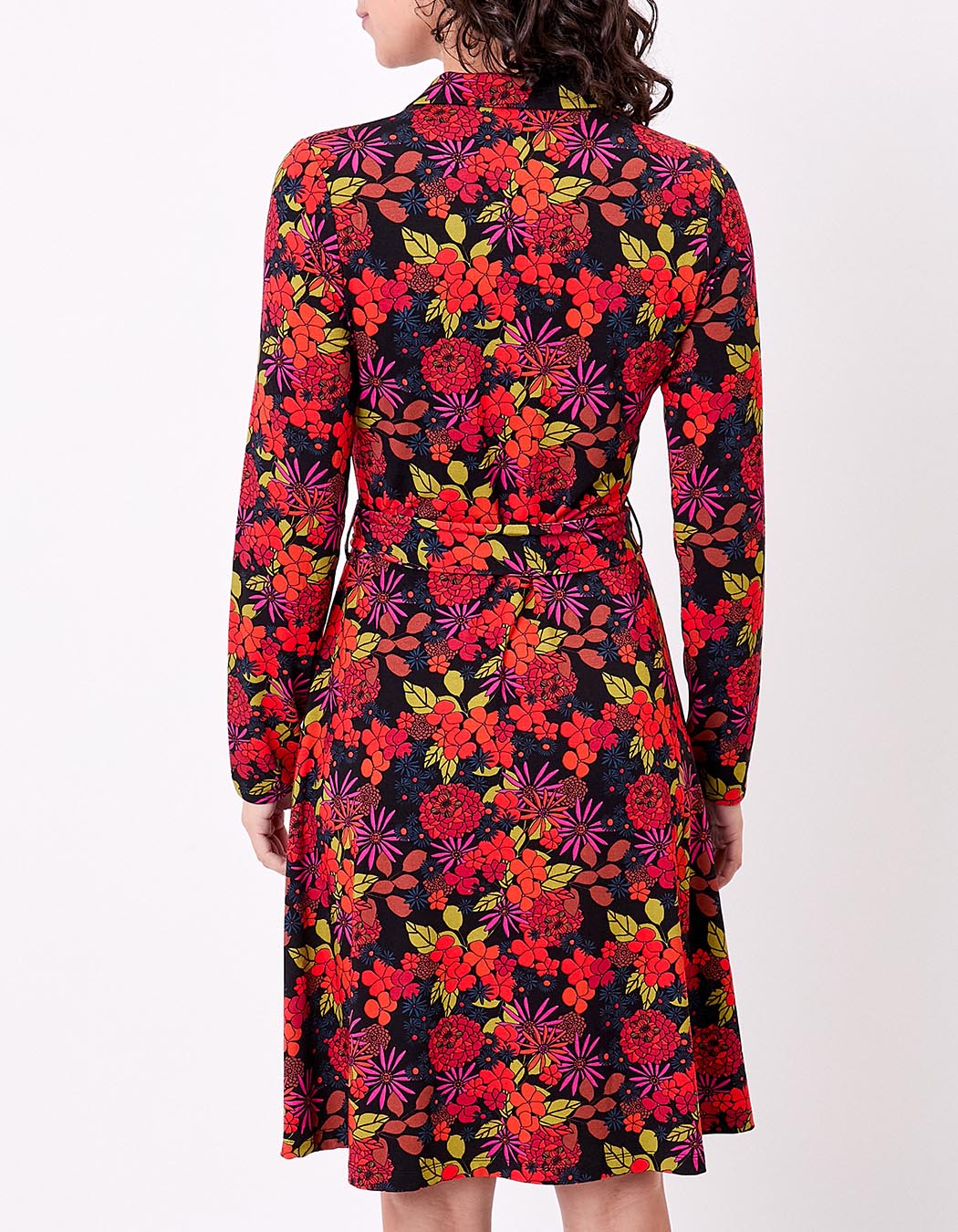 Robe maille fluide ceinturée imprimé Princesse Nomade