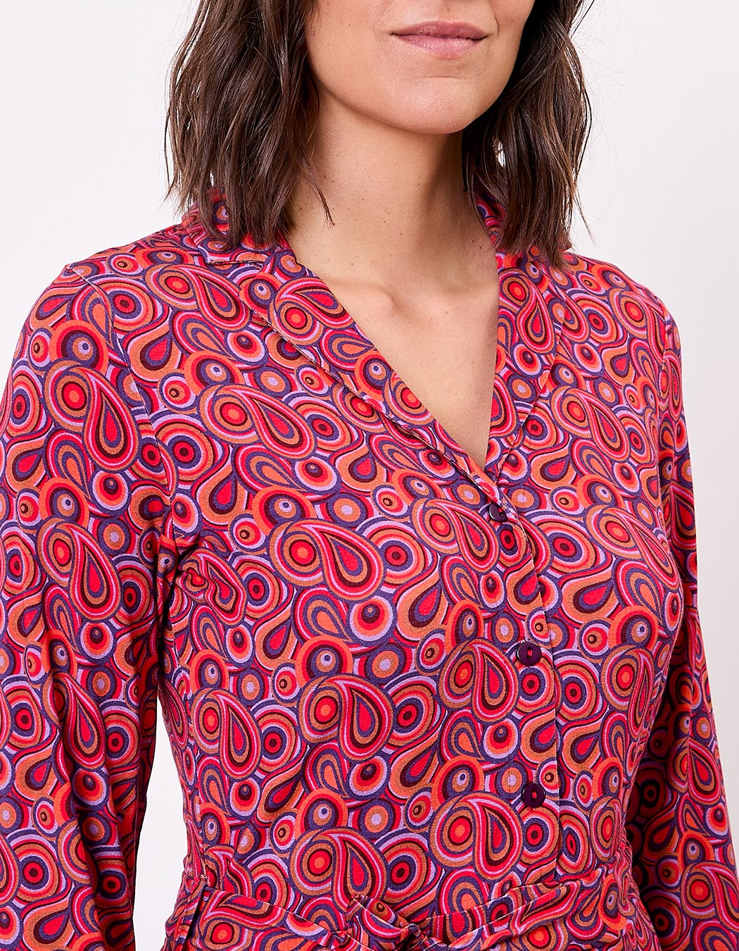 Robe maille fluide ceinturée imprimé Princesse Nomade