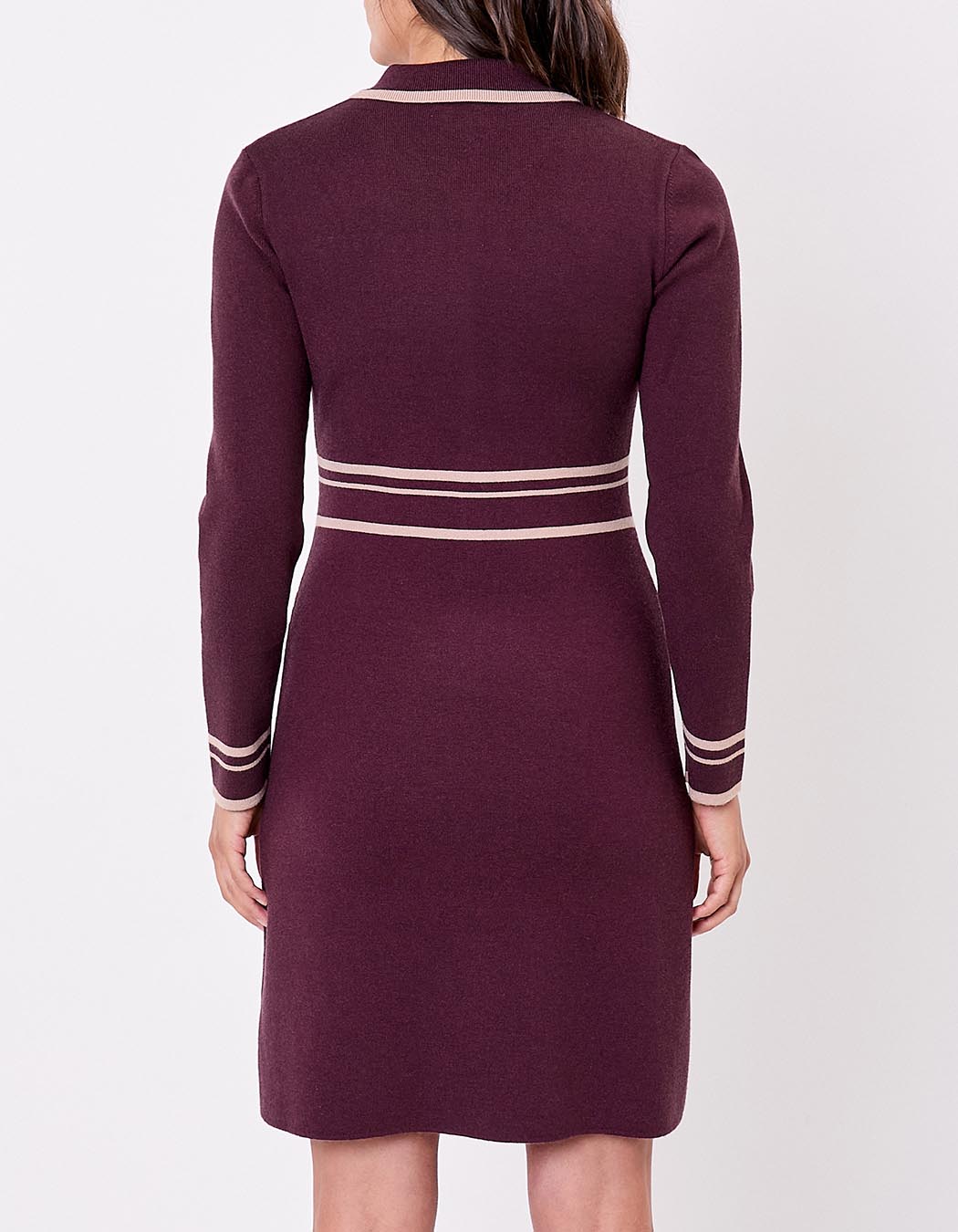 Robe maille compacte col chemisier imprimé Princesse Nomade