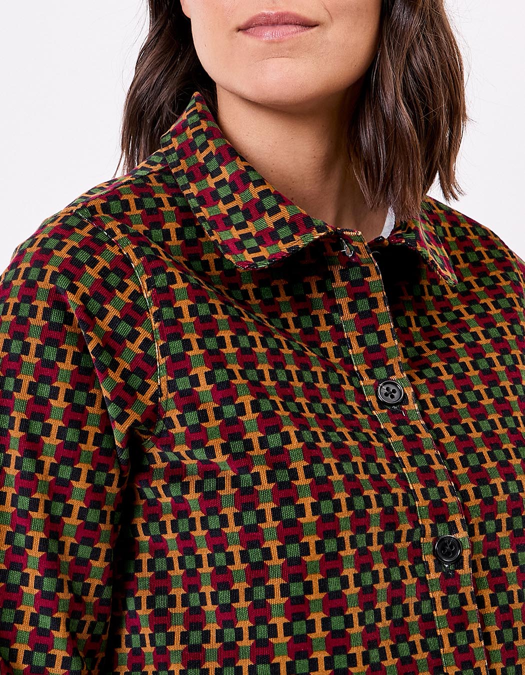 Veste velours côtelé imprimé Princesse Nomade