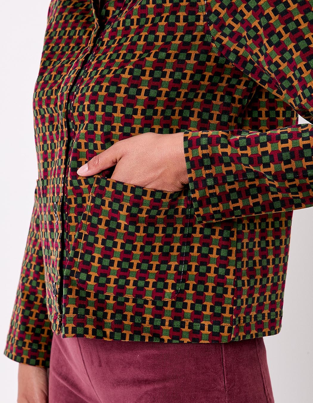 Veste velours côtelé imprimé Princesse Nomade