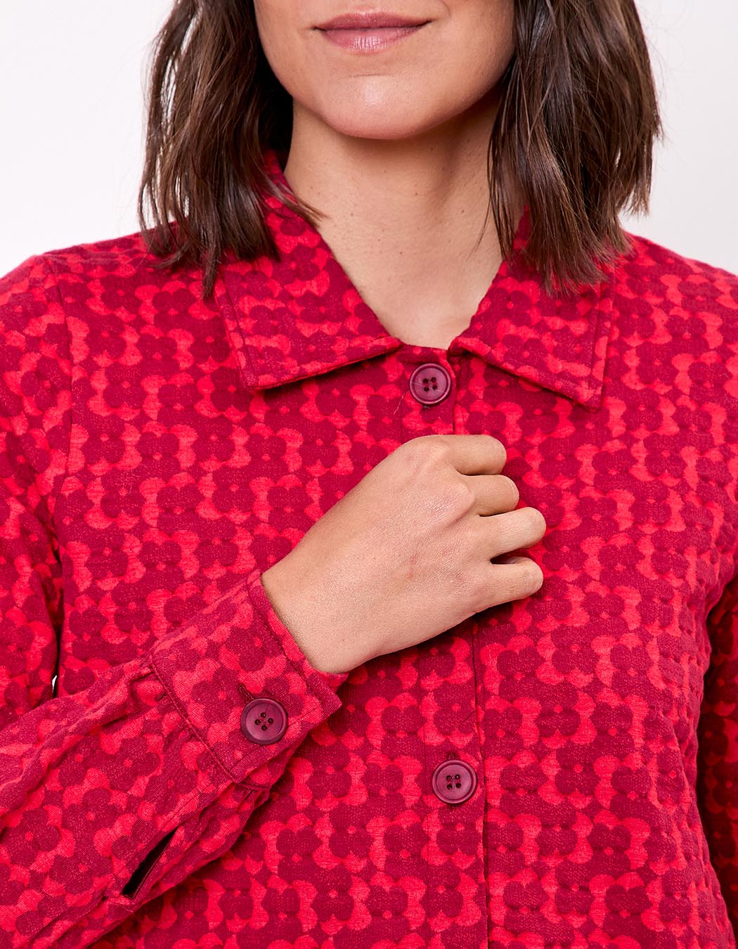 Veste maille jacquard bio imprimé Princesse Nomade