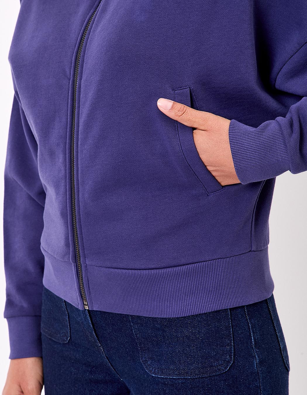 Sweat zippé coton bio imprimé Princesse Nomade