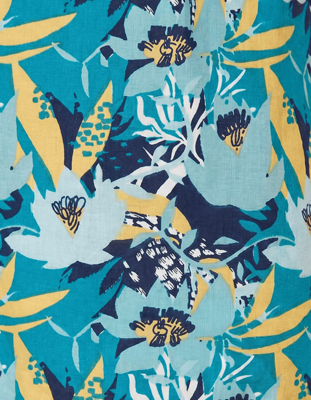 Blouse voile de coton bio col tunisien imprimé La Fiancée