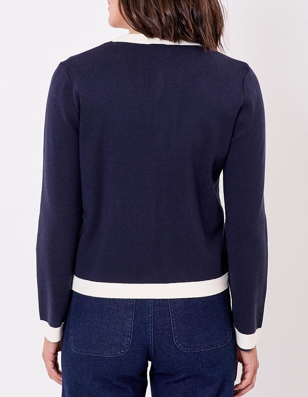 Veste gilet maille compacte imprim&eacute; Princesse Nomade