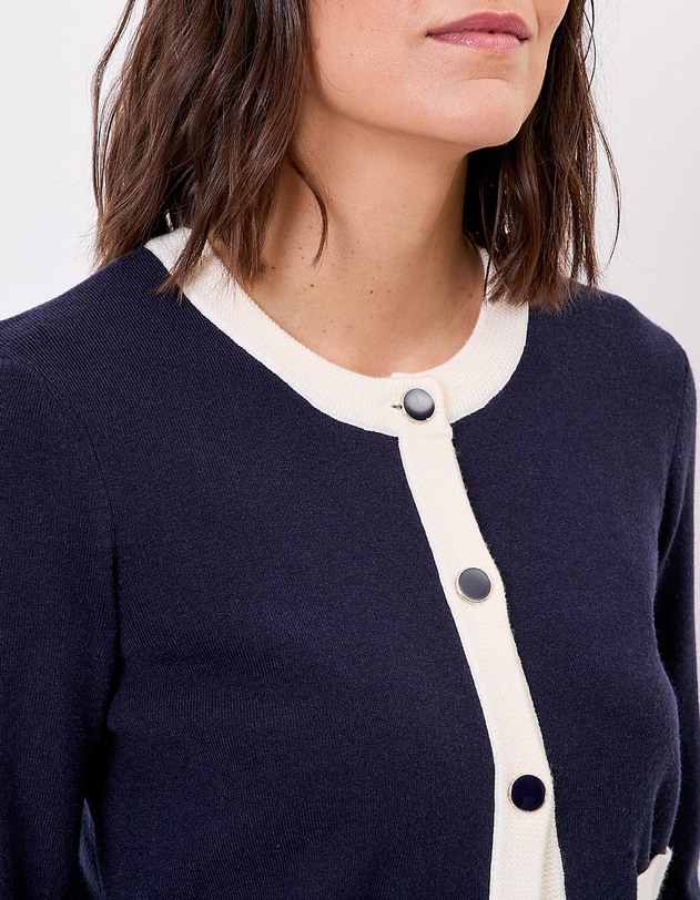 Veste gilet maille compacte imprim&eacute; Princesse Nomade