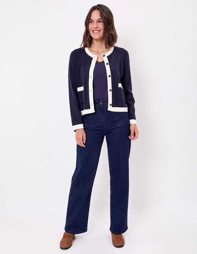 Veste gilet maille compacte imprim&eacute; Princesse Nomade
