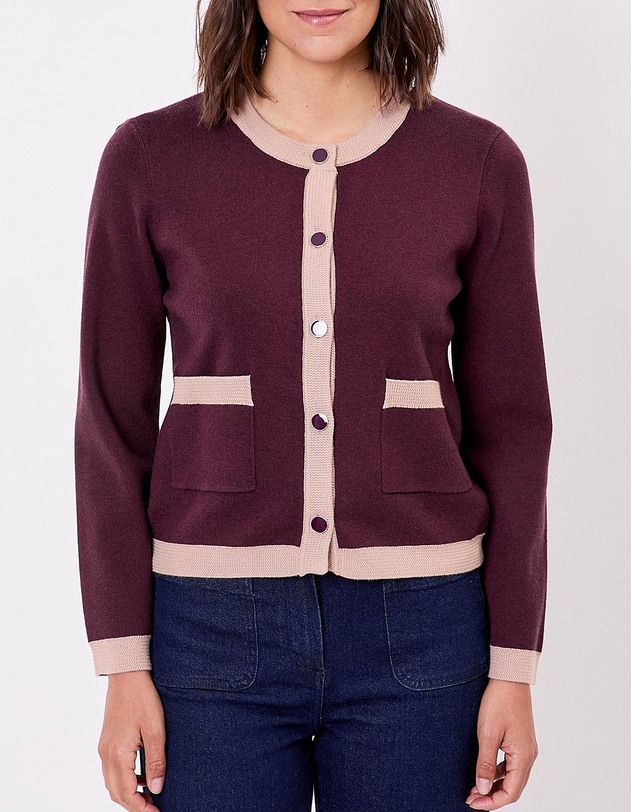Veste gilet maille compacte imprim&eacute; Princesse Nomade