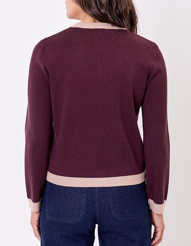 Veste gilet maille compacte imprim&eacute; Princesse Nomade