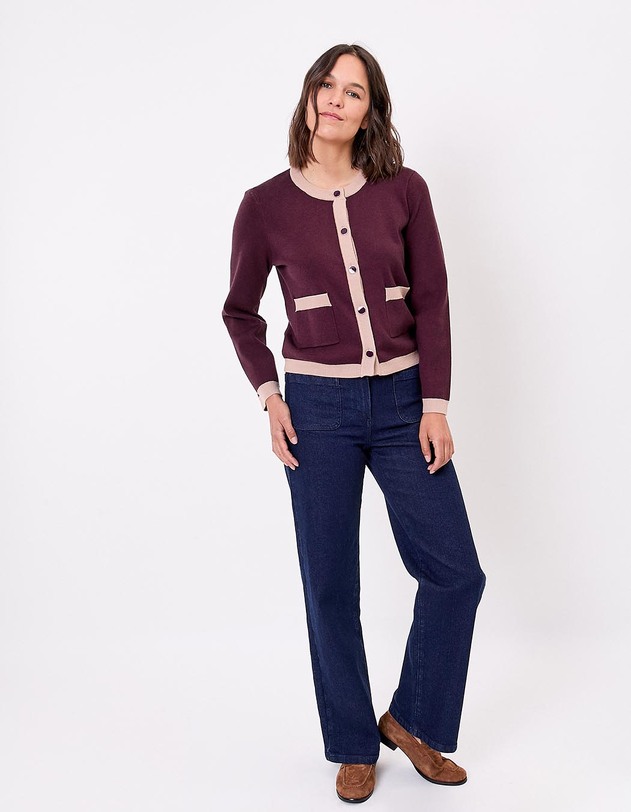 Veste gilet maille compacte imprim&eacute; Princesse Nomade