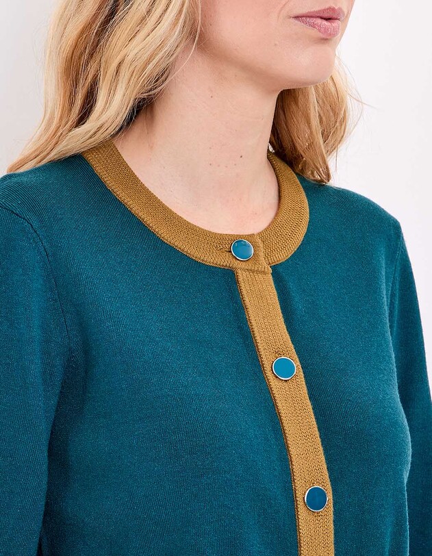 Veste gilet maille compacte imprim&eacute; Princesse Nomade
