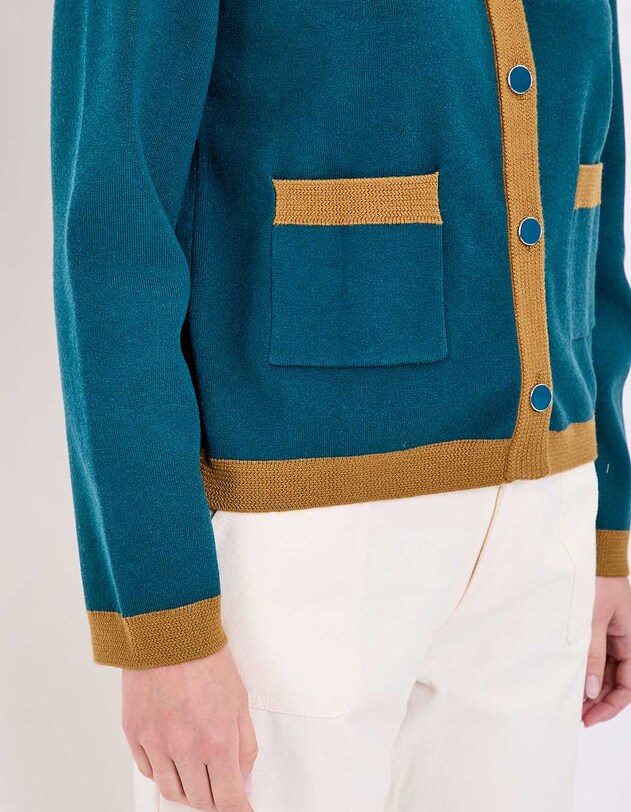 Veste gilet maille compacte imprim&eacute; Princesse Nomade