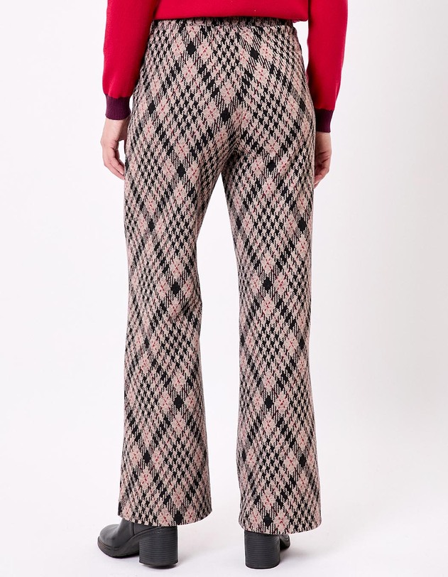 Pantalon ample maille jaquard recycl&eacute;e imprim&eacute; Princesse Nomade