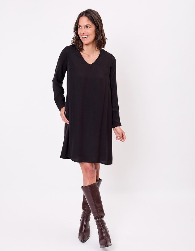 Robe fluide ample doubl&eacute;e imprim&eacute; Princesse Nomade