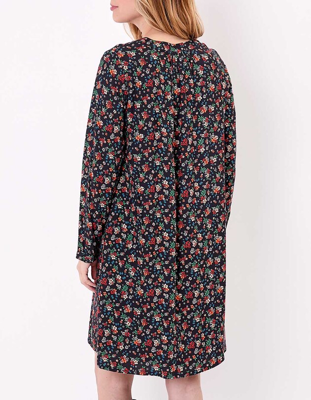 Robe fluide ample doubl&eacute;e imprim&eacute; Princesse Nomade