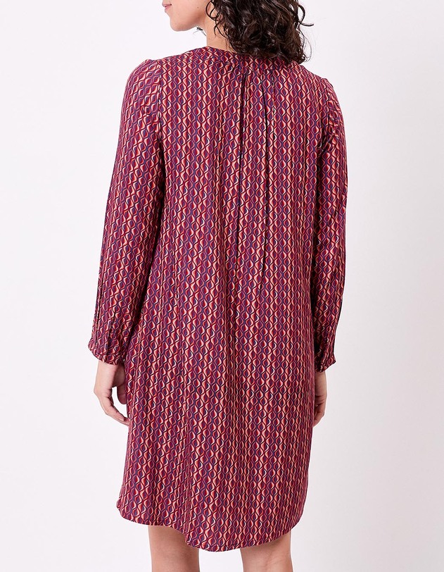 Robe fluide ample doubl&eacute;e imprim&eacute; Princesse Nomade