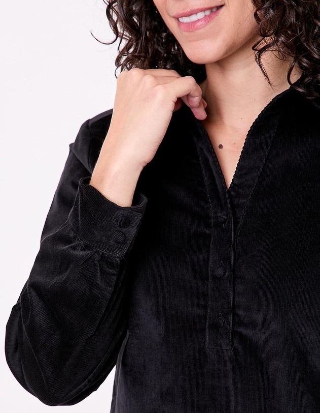 Robe droite velours c&ocirc;tel&eacute; bio imprim&eacute; Princesse Nomade
