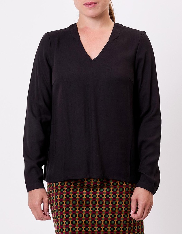 Blouse fluide col V imprim&eacute; Princesse Nomade