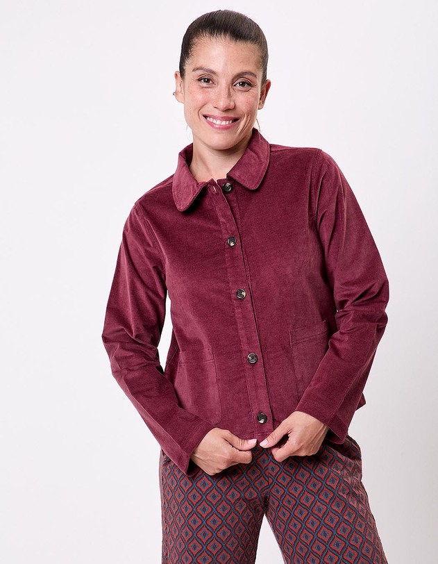 Veste velours c&ocirc;tel&eacute; bio imprim&eacute; Princesse Nomade