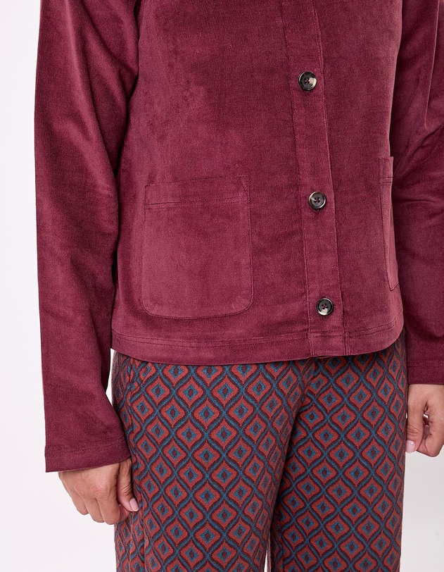 Veste velours c&ocirc;tel&eacute; bio imprim&eacute; Princesse Nomade