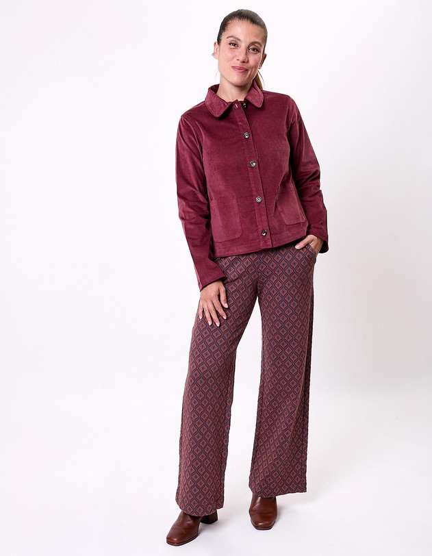 Veste velours c&ocirc;tel&eacute; bio imprim&eacute; Princesse Nomade