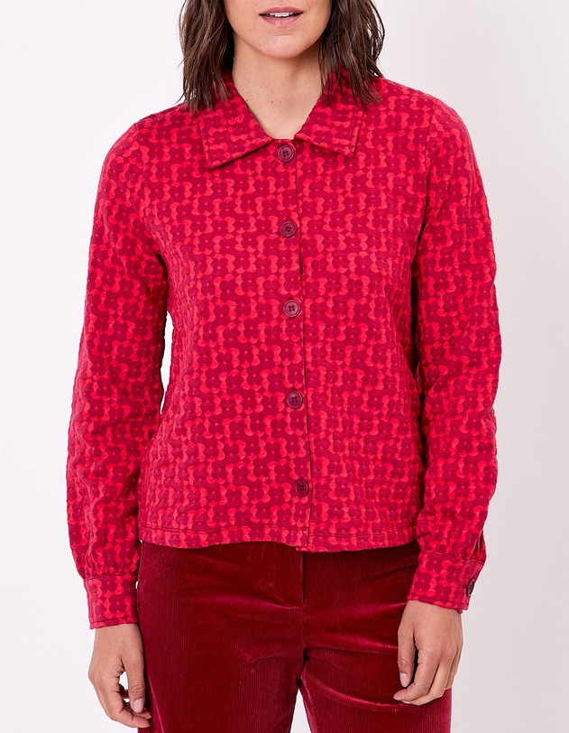 Veste maille jacquard bio imprim&eacute; Princesse Nomade