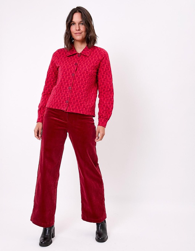 Veste maille jacquard bio imprim&eacute; Princesse Nomade