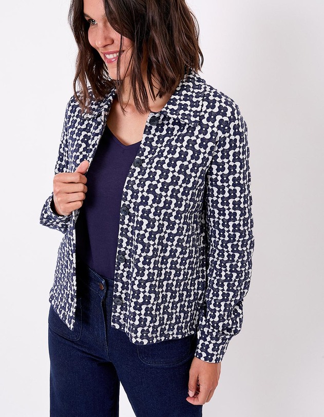 Veste maille jacquard bio imprim&eacute; Princesse Nomade