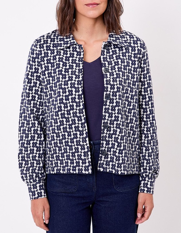 Veste maille jacquard bio imprim&eacute; Princesse Nomade