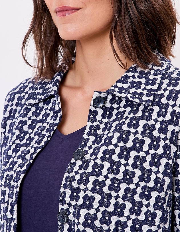 Veste maille jacquard bio imprim&eacute; Princesse Nomade