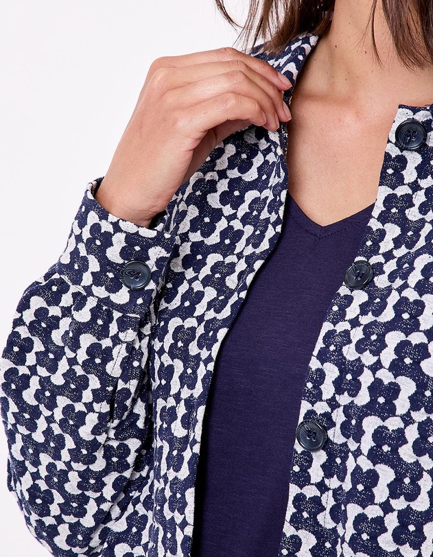 Veste maille jacquard bio imprim&eacute; Princesse Nomade