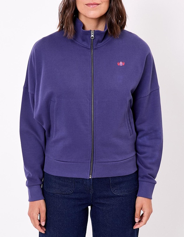 Sweat zipp&eacute; coton bio imprim&eacute; Princesse Nomade