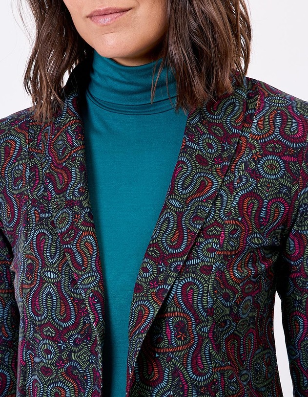 Veste souple ajust&eacute;e maille imprim&eacute; La Fianc&eacute;e