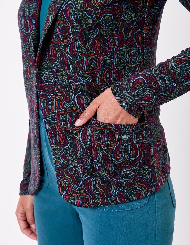 Veste souple ajust&eacute;e maille imprim&eacute; La Fianc&eacute;e