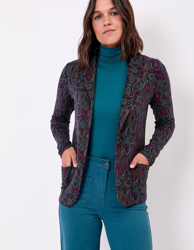 Veste souple ajust&eacute;e maille imprim&eacute; La Fianc&eacute;e