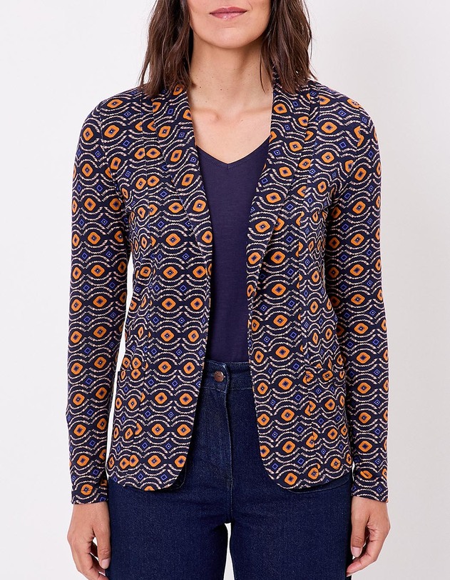 Veste souple ajust&eacute;e maille imprim&eacute; La Fianc&eacute;e