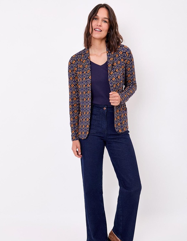 Veste souple ajust&eacute;e maille imprim&eacute; La Fianc&eacute;e