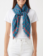 Foulard carré en laine imprimé Princesse Nomade