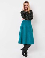 Jupe midi évasée velours bio imprimé Princesse Nomade