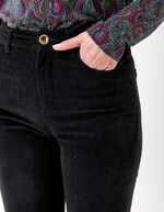 Pantalon flare velours côtelé bio imprimé Princesse Nomade