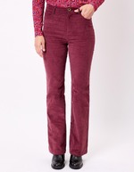 Pantalon flare velours côtelé bio imprimé Princesse Nomade