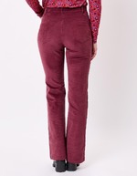 Pantalon flare velours côtelé bio imprimé Princesse Nomade