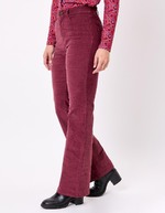 Pantalon flare velours côtelé bio imprimé Princesse Nomade
