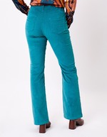 Pantalon flare velours côtelé bio imprimé Princesse Nomade