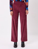 Pantalon droit large velours côtelé bio imprimé Princesse Nomade